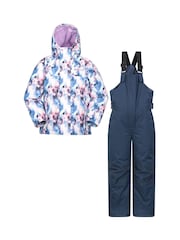 Mountain Warehouse Purple Polar Zone Kids Snow Jacket Jogges Set - Image 1 of 12