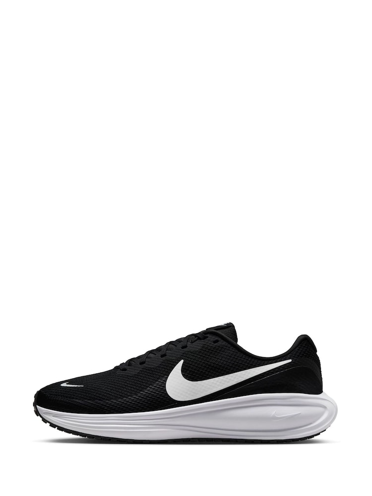 Nike Black Revolution 8 Extra Wide Road Running Trainers - Image 2 of 10