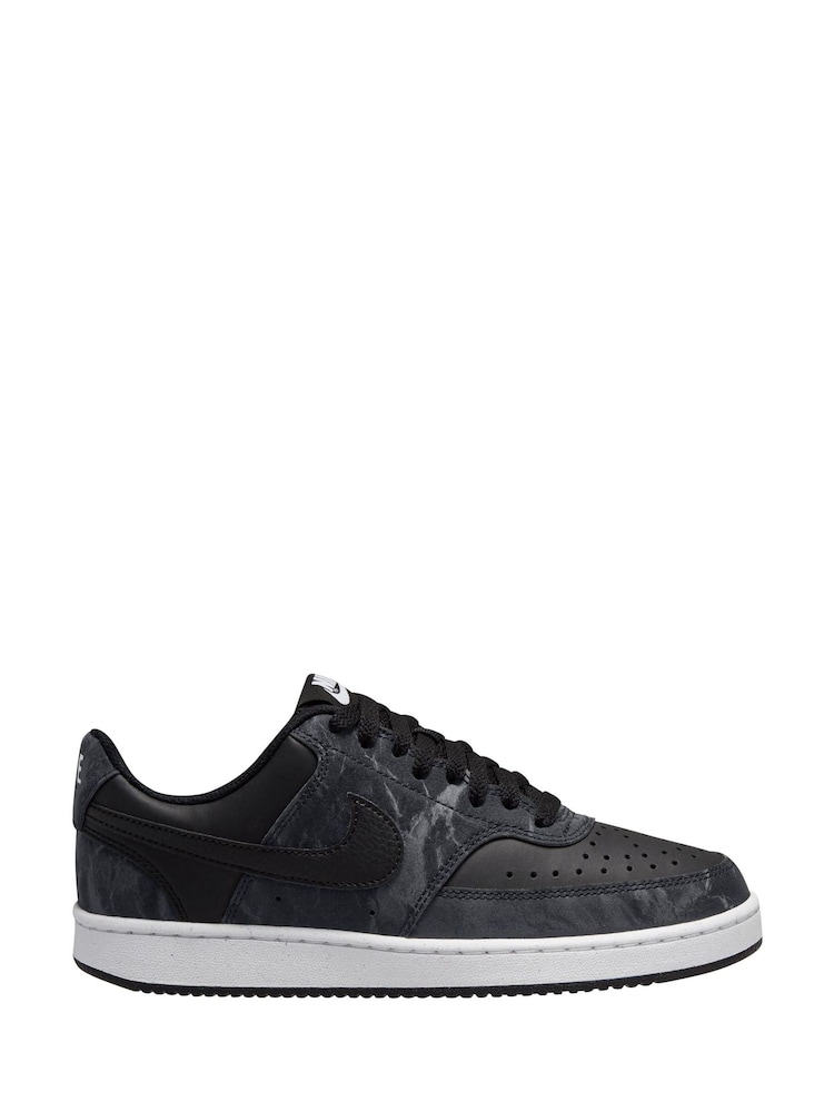 Nike Black Low Court Vision Trainers - Image 1 of 1 Nike Black Low Court Vision Trainers - Image 1 of 1