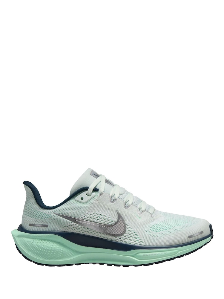 Nike Blue Aqua Pegasus 41 Road Running Trainers - Image 1 of 4