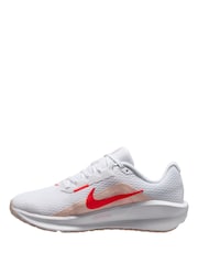 Nike White Red Downshifter 13 Road Running Trainers - Image 2 of 4