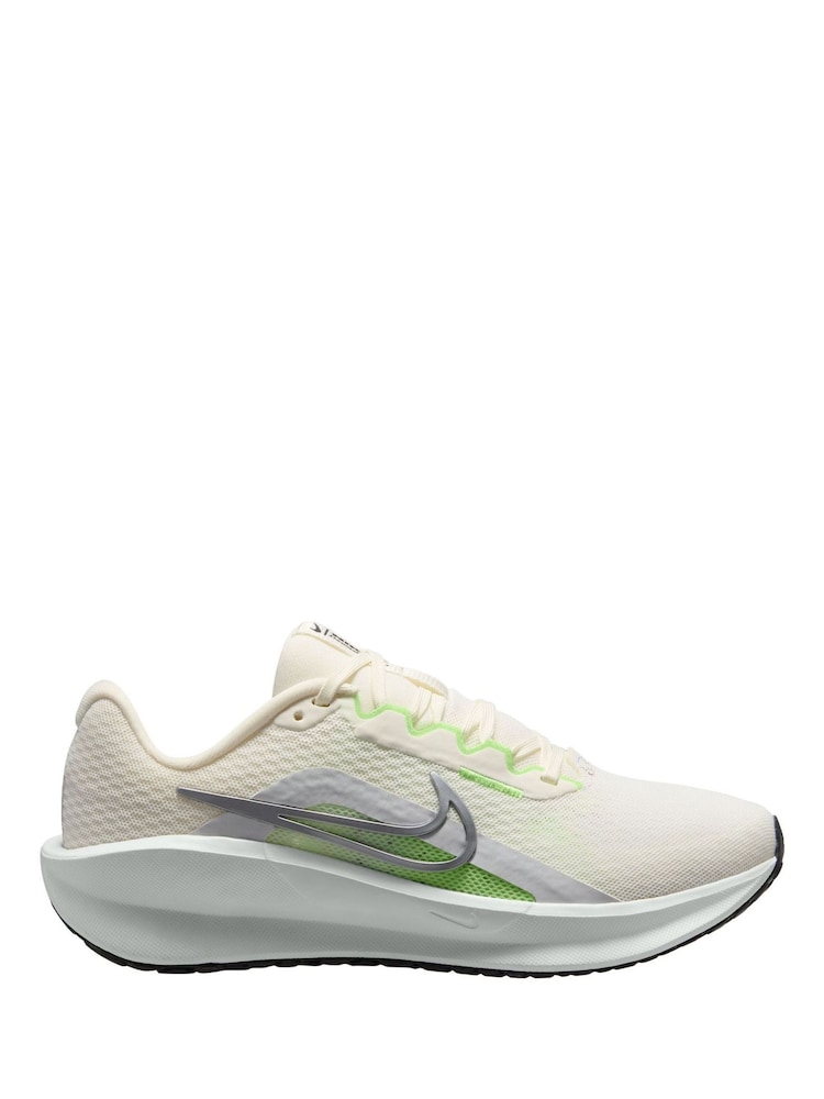 Nike White Metallic Downshifter 13 Road Running Trainers - Image 1 of 4