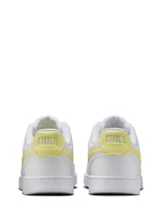 Nike White/Lemon Court Vision Low Trainers - Image 6 of 10
