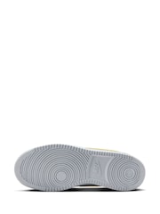 Nike White/Lemon Court Vision Low Trainers - Image 8 of 10