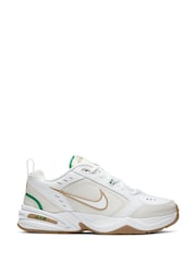 Nike White/Gold Air Monarch Gym Trainers - Image 1 of 8