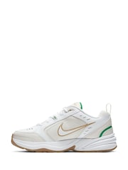 Nike White/Gold Air Monarch Gym Trainers - Image 2 of 8
