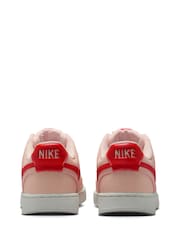 Nike Pink Red Court Vision Low Trainers - Image 6 of 10