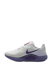 Nike White/Purple Structure 26 Road Running Trainers - Image 2 of 4