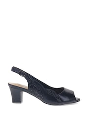أسود - Pavers Peep-Toe Slingback Shoes - صورة 1 من 5