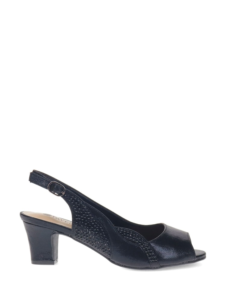 أسود - Pavers Peep-Toe Slingback Shoes - صورة 1 من 5