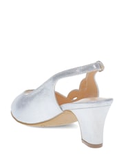 فضي - Pavers Peep-Toe Slingback Shoes - صورة 3 من 5