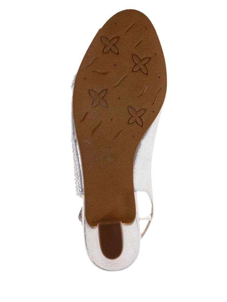 فضي - Pavers Peep-Toe Slingback Shoes - صورة 5 من 5