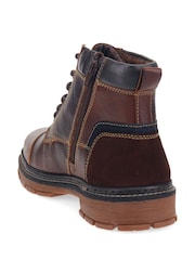 بني - Pavers Leather Lace Up Boots - صورة 3 من 5