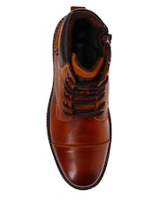 بني فاتح - Pavers Leather Lace Up Boots - صورة 5 من 5