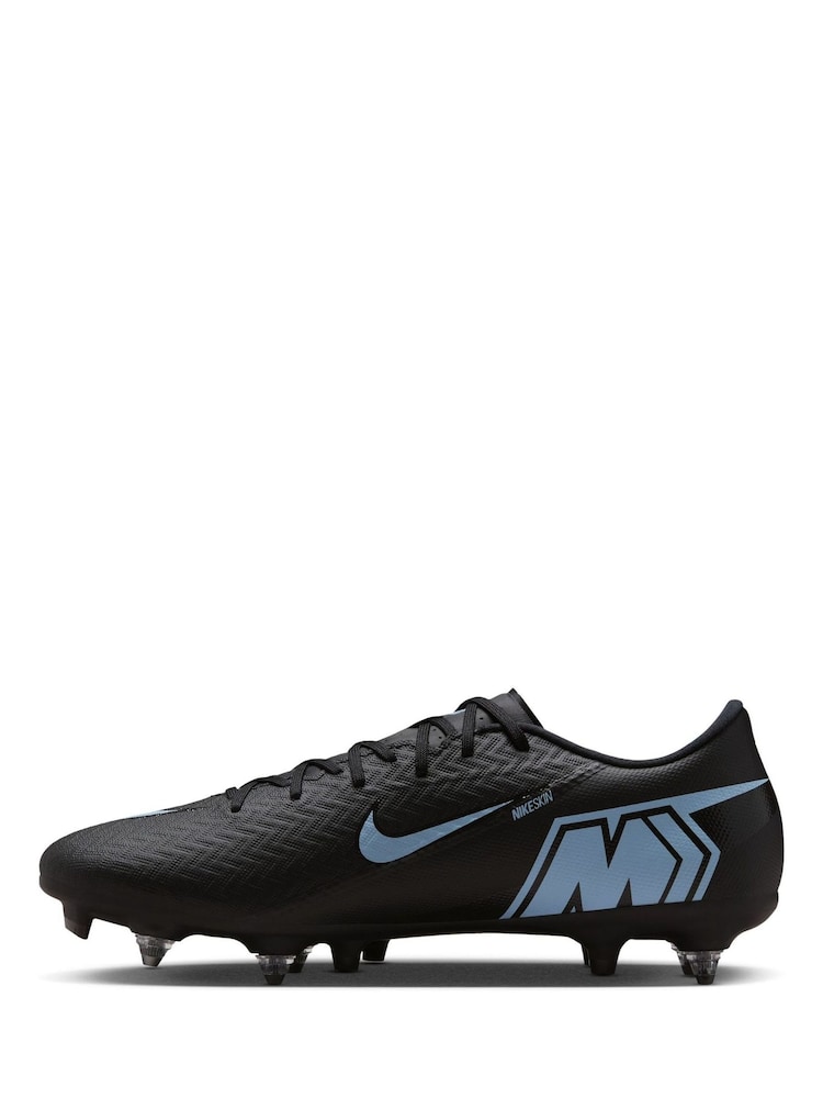 Nike Black Mercurial Vapor 16 Academy Soft Ground Low Football Boots - Image 2 of 12 Nike Black Mercurial Vapor 16 Academy Soft Ground Low Football Boots - Image 2 of 12