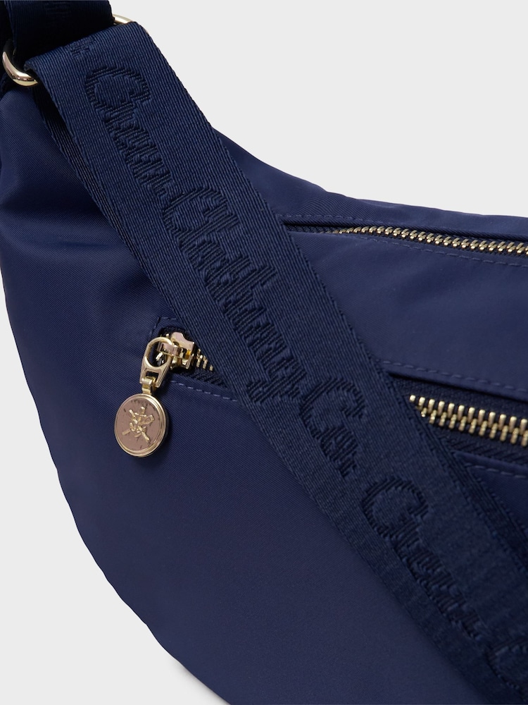 Crew Clothing Company Blue Nylon Cross-Body Bag - Image 2 of 4