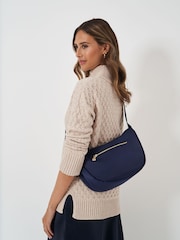 Crew Clothing Company Blue Nylon Cross-Body Bag - Image 4 of 4