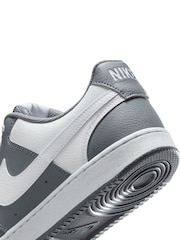 Nike Grey/White Court Vision Low Trainers - Image 10 of 10