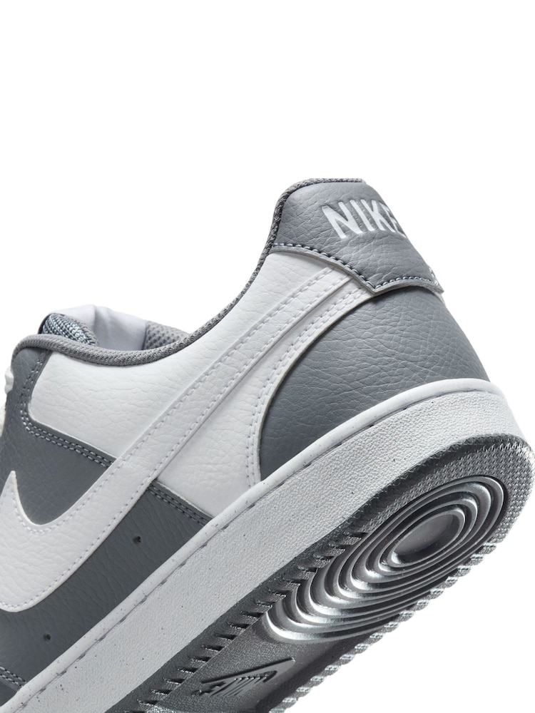 Nike Grey/White Court Vision Low Trainers - Image 10 of 10