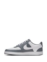 Nike Grey/White Court Vision Low Trainers - Image 2 of 10