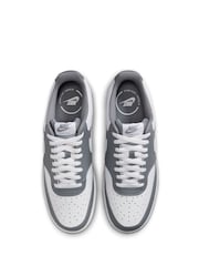 Nike Grey/White Court Vision Low Trainers - Image 7 of 10