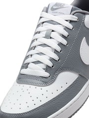Nike Grey/White Court Vision Low Trainers - Image 9 of 10