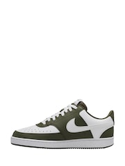 Nike Medium Olive White Court Vision Low Trainers - Image 2 of 4