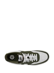 Nike Medium Olive White Court Vision Low Trainers - Image 3 of 4