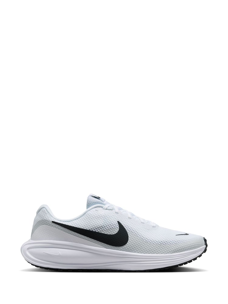 Nike White/Black Revolution 8 Road Running Trainers - Image 1 of 8 Nike White/Black Revolution 8 Road Running Trainers - Image 1 of 8