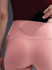 Nike Rust Pink One High Waited 7/8 Leggings - Image 6 of 6