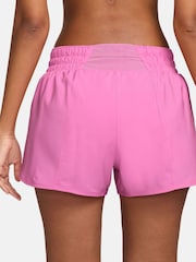 Nike Red One Swoosh Logo 3 Inch Brief Lined Running Shorts - Image 2 of 4