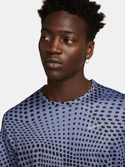 Nike World Indigo Blue Dri-FIT Miler Printed Running T-Shirt - Image 4 of 4