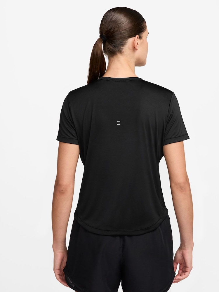 Nike Black Tempo Swoosh Dri-FIT Short Sleeve Running Top - Image 2 of 4