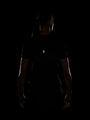 Nike Black Tempo Swoosh Dri-FIT Short Sleeve Running Top - Image 4 of 4