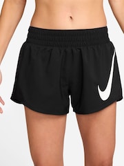 Nike Black One Swoosh Dri-FIT Mid Rise 3 Brief Lined Running Shorts - Image 1 of 4