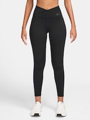 Nike Black One High Waited 7/8 Leggings - Image 1 of 3