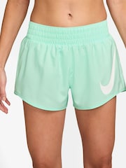 Nike Green One Swoosh Dri-FIT Mid Rise 3 Brief Lined Running Shorts - Image 1 of 4