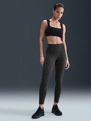 Nike Black Zenvy Gentle-Support High-Waisted 7/8 Printed Leggings - Image 1 of 6