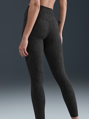 Nike Black Zenvy Gentle-Support High-Waisted 7/8 Printed Leggings - Image 4 of 6