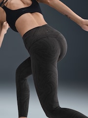Nike Black Zenvy Gentle-Support High-Waisted 7/8 Printed Leggings - Image 5 of 6