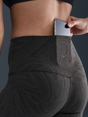 Nike Black Zenvy Gentle-Support High-Waisted 7/8 Printed Leggings - Image 6 of 6