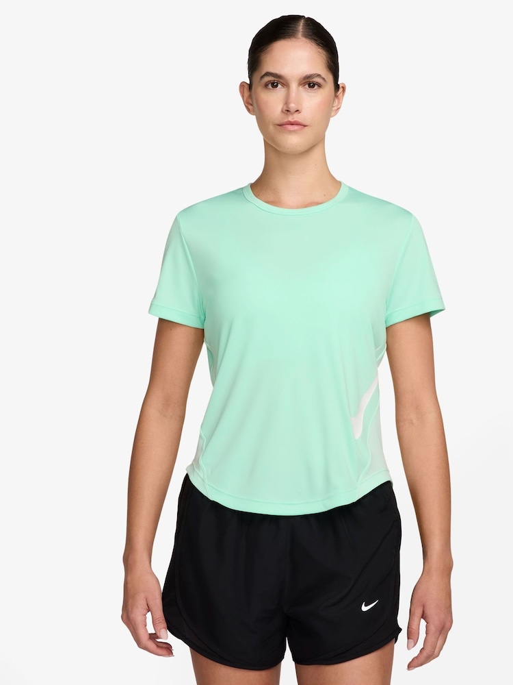 Nike Mint Green Tempo Swoosh Dri-FIT Short Sleeve Running Top - Image 1 of 3