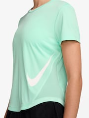 Nike Mint Green Tempo Swoosh Dri-FIT Short Sleeve Running Top - Image 3 of 3