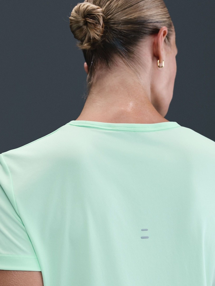 Nike Mint Green Tempo Swoosh Dri-FIT Short Sleeve Running Top - Image 5 of 5