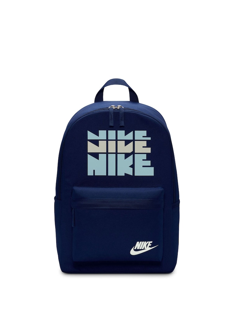 Nike Blue Void Retro Logo Heritage Backpack - Image 1 of 8