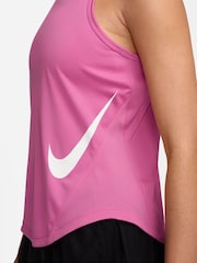 Nike Pink Tempo Swoosh Logo Running Vest Top (3mths-7yrs) - Image 3 of 3