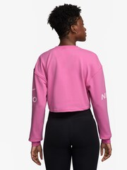 Nike Red Pro Dri-FIT French Terry Crew Neck Top - Image 2 of 3
