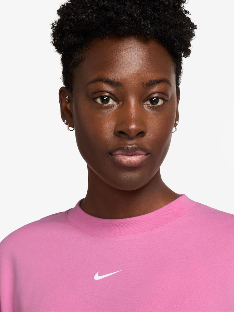 Nike Red Pro Dri-FIT French Terry Crew Neck Top - Image 3 of 3