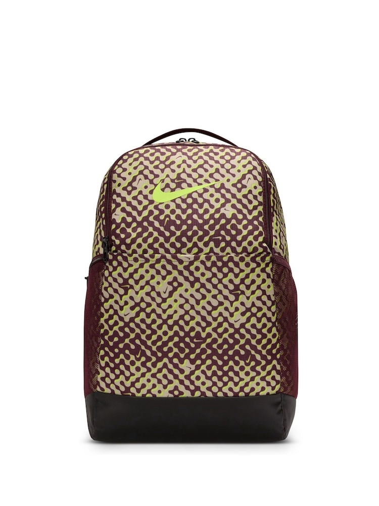 Nike Burgundy Crush All-Over Print Brasilia Backpack - Image 1 of 11 Nike Burgundy Crush All-Over Print Brasilia Backpack - Image 1 of 11