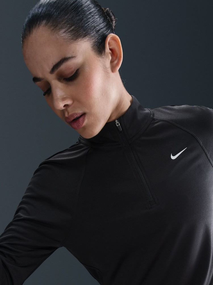 Nike Black Tempo Dri-FIT 1/2-Zip Running Top - Image 6 of 6